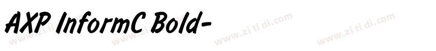 AXP InformC Bold字体转换